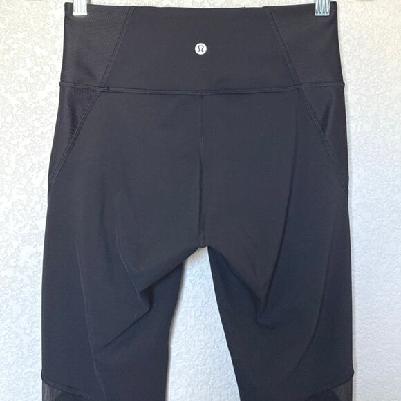 Lululemon Wunder Under High-Rise Tight 28" Women’s Size 6 Mesh Black EUC - Picture 9 of 13